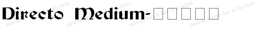 Directo Medium字体转换